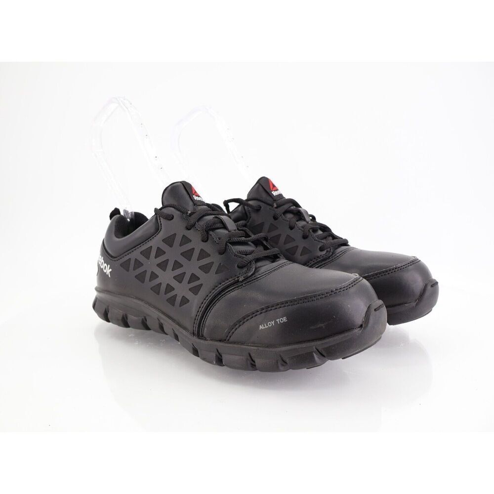 Reebok Black Athletic Safety Shoes with Subtle Red Logo